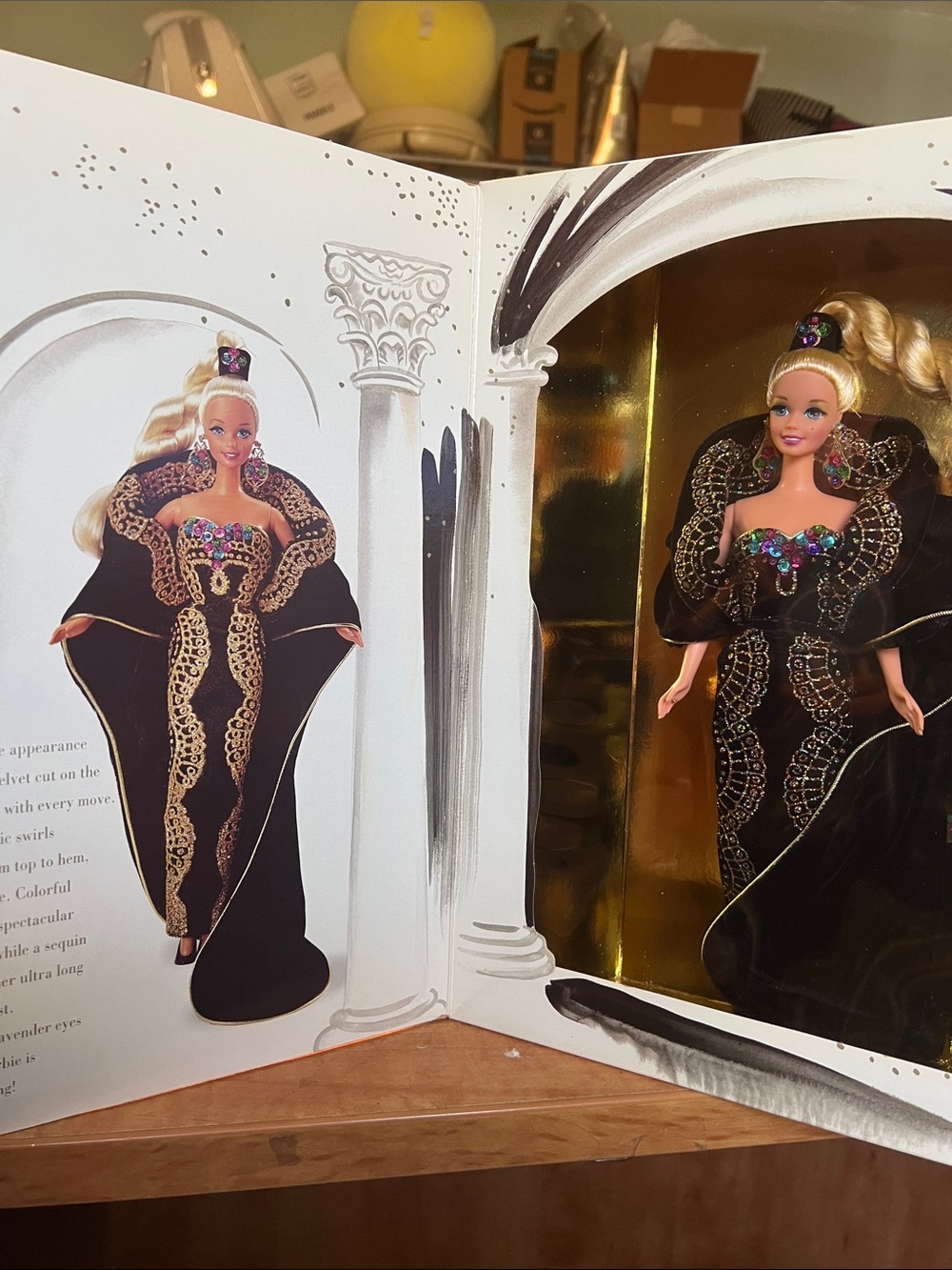 Barbie Deluxe Black & Gold Evening Gown Doll
